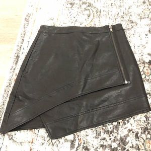 Black Leather Mini Skirt